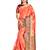 orange hand woven art silk saree with blouse