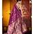 Wine And Gold Baluchari Silk Saree