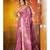Vintage Pink Banswara Silk Saree With Temple Motifs