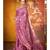 Vintage Pink Banswara Silk Saree With Temple Motifs