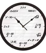 eCraftIndia "Math Equations" Designer Round Analog Black Wall Clock