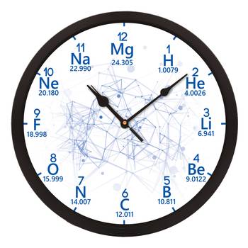 eCraftIndia "Scientific Terms" Designer Round Analog Black Wall Clock 1