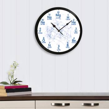eCraftIndia "Scientific Terms" Designer Round Analog Black Wall Clock 2