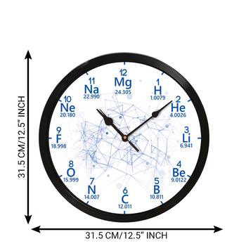 eCraftIndia "Scientific Terms" Designer Round Analog Black Wall Clock 4