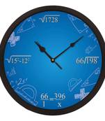 eCraftIndia "Math Equations" Designer Round Analog Black Wall Clock