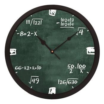 eCraftIndia "Math Complex Equations" Designer Round Analog Black Wall Clock 1