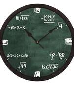 eCraftIndia "Math Complex Equations" Designer Round Analog Black Wall Clock