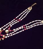 Handcrafted royal delicate pearl and kundan kamarband