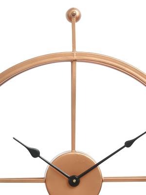 eCraftIndia Copper Color Iron Round Hand-Crafted Analog Wall Clock Without Glass ( 46Cm x 53Cm ) 5