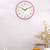 eCraftIndia Round Pink Plastic Wall Clock (25Cm x 25Cm)