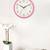 eCraftIndia Round Pink Plastic Wall Clock (25Cm x 25Cm)