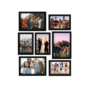eCraftIndia Memory Wall Collage Photo Frame - Set of 7 Photo Frames for 3 Photos of 5"x 7", 4 Photos of 4"x6" 1