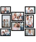eCraftIndia Memory Wall Collage Photo Frame - Set of 8 Photo Frames for 4 Photos of 5"x 7", 4 Photos of 4"x6"