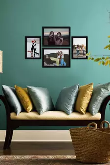eCraftIndia Memory Wall Collage Photo Frame - Set of 4 Photo Frames for 2 Photos of 4"x6", 2 Photos of 5"x7"