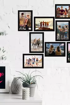 eCraftIndia Memory Wall Collage Photo Frame - Set of 8 Photo Frames for 8 Photos of 4"x6"