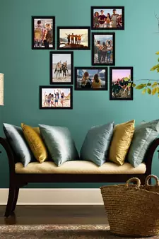 eCraftIndia Memory Wall Collage Photo Frame - Set of 8 Photo Frames for 8 Photos of 4"x6"