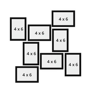 eCraftIndia Memory Wall Collage Photo Frame - Set of 8 Photo Frames for 8 Photos of 4"x6" 4