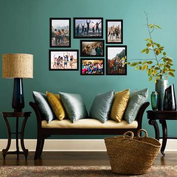 eCraftIndia Memory Wall Collage Photo Frame - Set of 7 Photo Frames for 4 Photos of 5"x 7", 3 Photos of 4"x6" 3