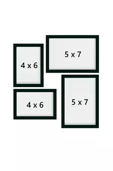 eCraftIndia Memory Wall Collage Photo Frame - Set of 4 Photo Frames for 2 Photos of 4"x6", 2 Photos of 5"x7"