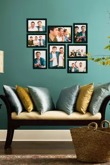 eCraftIndia Memory Wall Collage Photo Frame - Set of 8 Photo Frames for 6 Photos of 4"x6", 2 Photos of 5"x7"