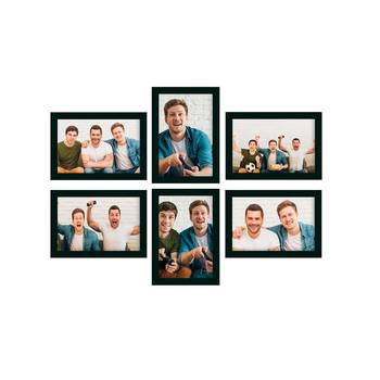 eCraftIndia Memory Wall Collage Photo Frame - Set of 6 Photo Frames for 6 Photos of 4"x6" 1