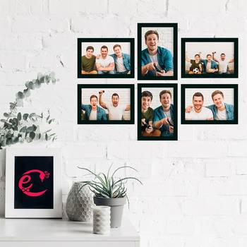 eCraftIndia Memory Wall Collage Photo Frame - Set of 6 Photo Frames for 6 Photos of 4"x6" 2