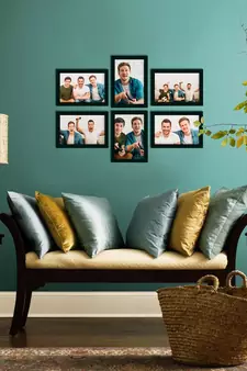 eCraftIndia Memory Wall Collage Photo Frame - Set of 6 Photo Frames for 6 Photos of 4"x6"
