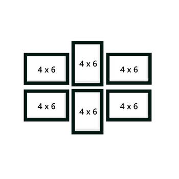 eCraftIndia Memory Wall Collage Photo Frame - Set of 6 Photo Frames for 6 Photos of 4"x6" 4