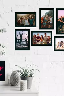 eCraftIndia Memory Wall Collage Photo Frame - Set of 6 Photo Frames for 5 Photos of 4"x6",1 Photos of 5"x7"