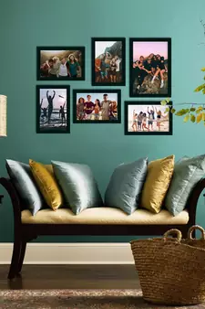 eCraftIndia Memory Wall Collage Photo Frame - Set of 6 Photo Frames for 5 Photos of 4"x6",1 Photos of 5"x7"