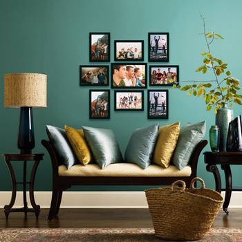 eCraftIndia Memory Wall Collage Photo Frame - Set of 9 Photo Frames for 8 Photos of 4"x6", 1 Photos of 5"x7" 3