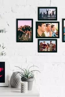 eCraftIndia Memory Wall Collage Photo Frame - Set of 5 Photo Frames for 2 Photos of 4"x6", 3 Photos of 5"x7"