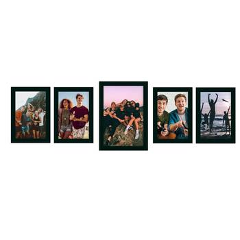 eCraftIndia Memory Wall Collage Photo Frame - Set of 5 Photo Frames for 4 Photos of 4"x6", 1 Photos of 5"x7" 1