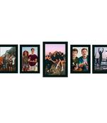 eCraftIndia Memory Wall Collage Photo Frame - Set of 5 Photo Frames for 4 Photos of 4"x6", 1 Photos of 5"x7"