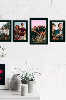 eCraftIndia Memory Wall Collage Photo Frame - Set of 5 Photo Frames for 4 Photos of 4"x6", 1 Photos of 5"x7"