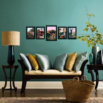eCraftIndia Memory Wall Collage Photo Frame - Set of 5 Photo Frames for 4 Photos of 4"x6", 1 Photos of 5"x7" 3