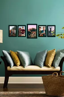 eCraftIndia Memory Wall Collage Photo Frame - Set of 5 Photo Frames for 4 Photos of 4"x6", 1 Photos of 5"x7"