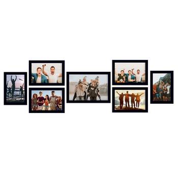 eCraftIndia Memory Wall Collage Photo Frame - Set of 7 Photo Frames for 6 Photos of 4"x6", 1 Photos of 5"x7" 1