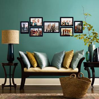 eCraftIndia Memory Wall Collage Photo Frame - Set of 7 Photo Frames for 6 Photos of 4"x6", 1 Photos of 5"x7" 3