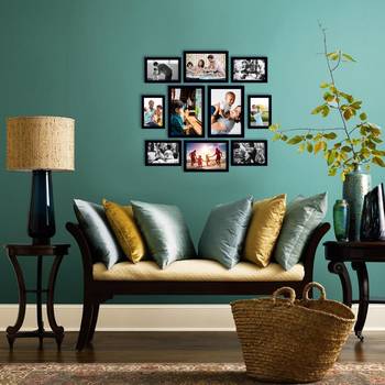 eCraftIndia Memory Wall Collage Photo Frame - Set of 10 Photo Frames for 6 Photos of 4"x6", 4 Photos of 5"x7" 3