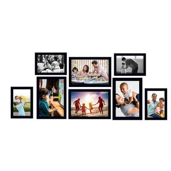 eCraftIndia Memory Wall Collage Photo Frame - Set of 8 Photo Frames for 4 Photos of 5"x 7", 4 Photos of 4"x6" 1