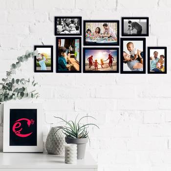 eCraftIndia Memory Wall Collage Photo Frame - Set of 8 Photo Frames for 4 Photos of 5"x 7", 4 Photos of 4"x6" 2