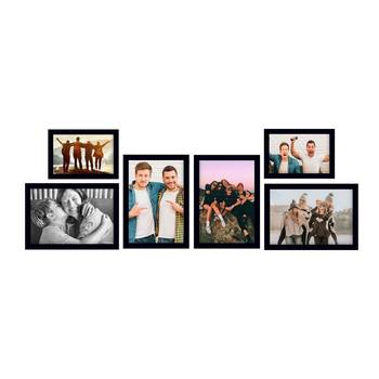eCraftIndia Memory Wall Collage Photo Frame - Set of 6 Photo Frames for 2 Photos of 4"x6", 4 Photos of 5"x7" 1