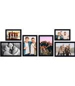eCraftIndia Memory Wall Collage Photo Frame - Set of 6 Photo Frames for 2 Photos of 4"x6", 4 Photos of 5"x7"