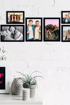 eCraftIndia Memory Wall Collage Photo Frame - Set of 6 Photo Frames for 2 Photos of 4"x6", 4 Photos of 5"x7"