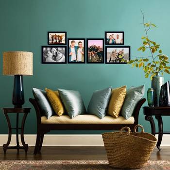 eCraftIndia Memory Wall Collage Photo Frame - Set of 6 Photo Frames for 2 Photos of 4"x6", 4 Photos of 5"x7" 3