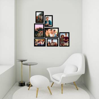 eCraftIndia Memory Wall Collage Photo Frame - Set of 7 Photo Frames for 4 Photos of 4"x6", 3 Photos of 5"x7" 3