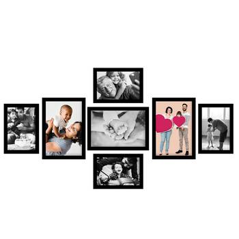 eCraftIndia Memory Wall Collage Photo Frame - Set of 7 Photo Frames for 4 Photos of 4"x6", 3 Photos of 5"x7" 1