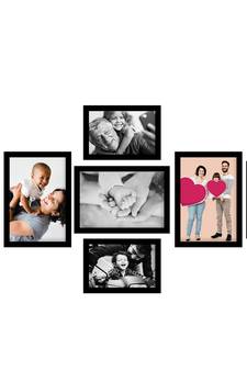 eCraftIndia Memory Wall Collage Photo Frame - Set of 7 Photo Frames for 4 Photos of 4"x6", 3 Photos of 5"x7"