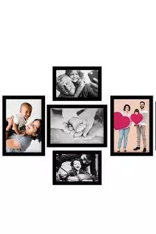 eCraftIndia Memory Wall Collage Photo Frame - Set of 7 Photo Frames for 4 Photos of 4"x6", 3 Photos of 5"x7"
